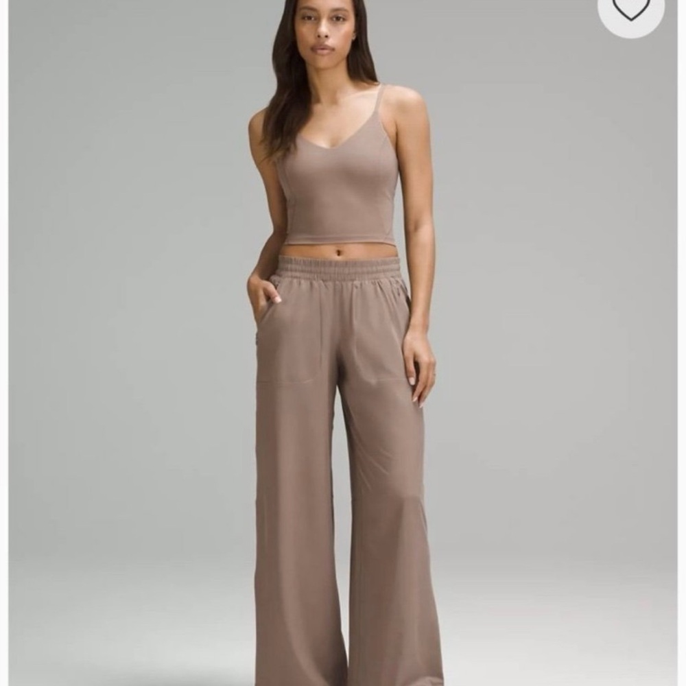🆕Lululemon🍋 Swift Mid-Rise Wide-Leg Pant Colour Taupetastic Sz 8